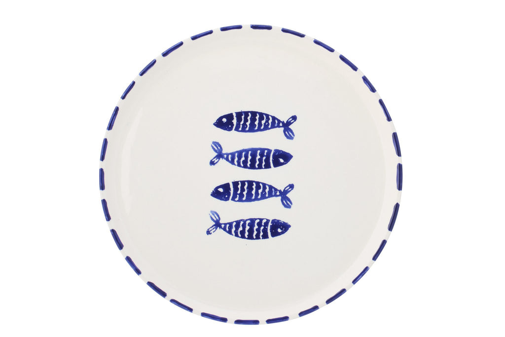 J-Line bord Vis - keramiek - donkerblauw
