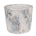 Bloempot Ø 18x15 cm Wit Blauw Terracotta