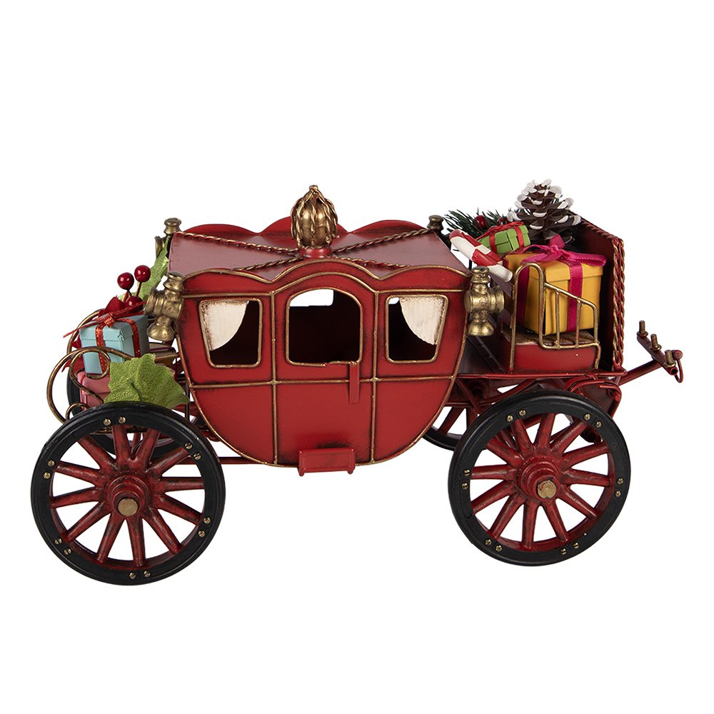 Kerstdecoratie Beeld 32x17x17 cm Rood Metaal
