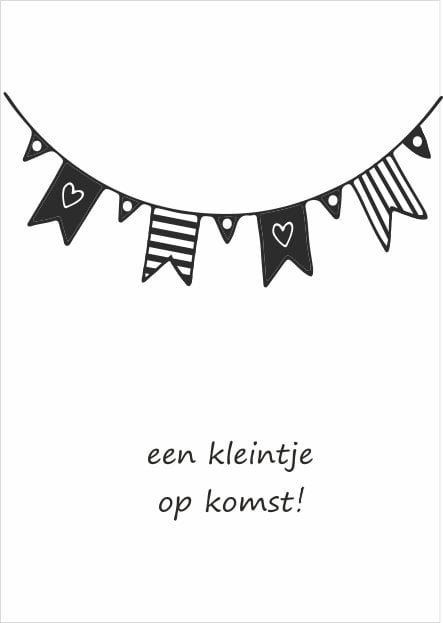Een kleintje op komst - wenskaart