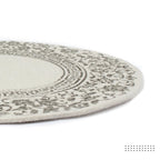 Ronde eetplacemats – geribbeld katoen – diameter 32 cm – set van 4