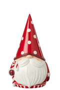 J-Line figuur Kerstman Stippen - polyresin - rood/wit