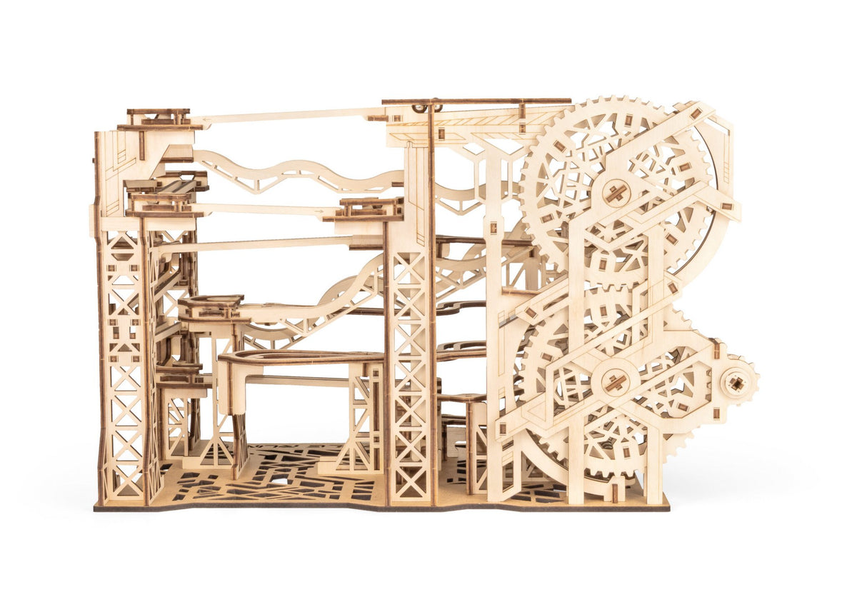 Eco Wood Art (EWA) DIY 3D Mechanische Houten Puzzel, Marble Run, 4592, 43,6x26,4x24,7 cm