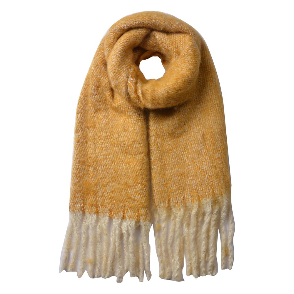 Wintersjaal Dames 50x180 cm Geel Synthetisch Wintershawl