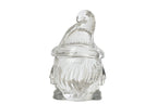 J-Line Decoratieve pot met kerstman - glas - transparant