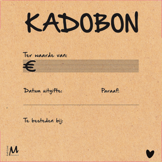 Kadobon Kraft - Hartjes - 25 Stuks