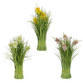 Bloem bundel creme geel lila 3 assorti