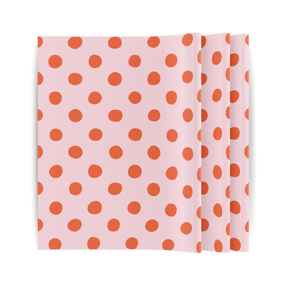 Pretty Polkadots - Zijdepapier vellen 50x70cm - roze/rood