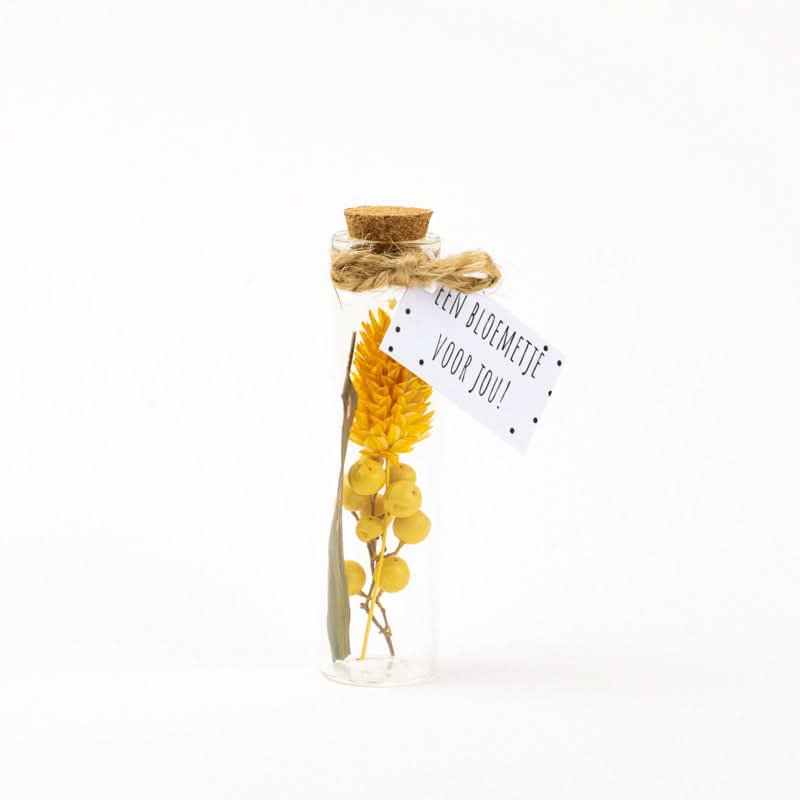Droogbloem boeket yellow 8cm