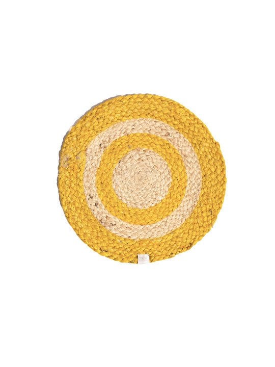 Ambachtelijke placemats van jute – eetaccessoires voor op tafel – geweven ontwerp – set van vier