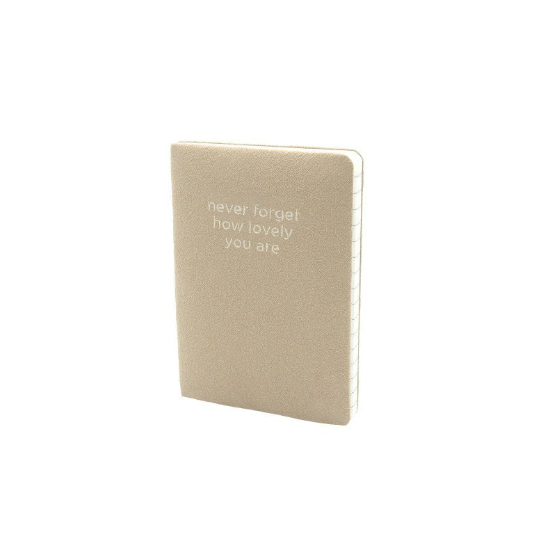 Leeff Notebook Nina taupe - Never forget how lovely you are