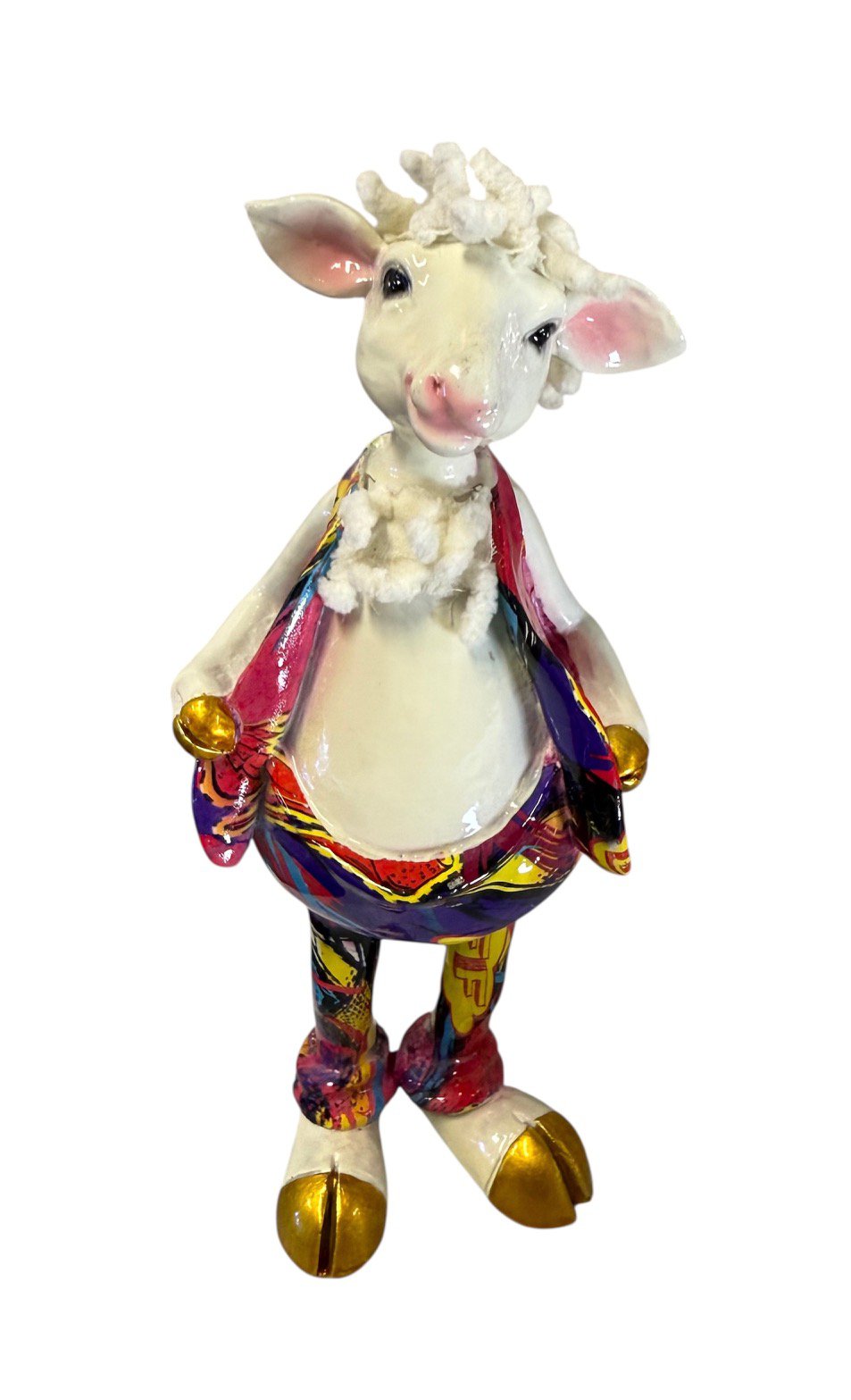 Polyresin schapenjongen met pak