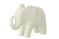 J-Line decoratie Olifant Gestreept - polyresin - wit - L