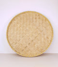 Ronde Bamboe Wanddecoratie - groot decoratief dienblad - tampa