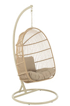 J-Line Hangstoel Egga Metaal/Koord Beige