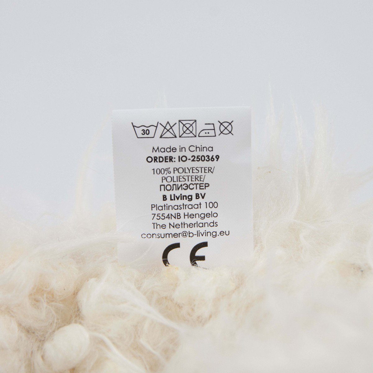 Knuffel Alpaca gebroken wit 33cm