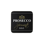 Onderzetter wijn prosecco zwart 10x10cm (6)