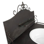 Kaptafel 72x48x114 cm Bruin Groen IJzer