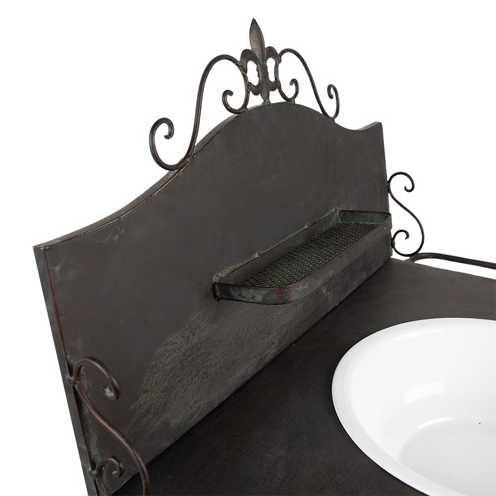 Kaptafel 72x48x114 cm Bruin Groen IJzer