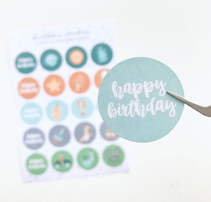Stickervel A5 | birthday boys stickers