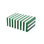 Groen Gestreepte Hars Opbergdoos Moderne MDF Decor Organizer