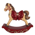 Kerstdecoratie Beeld Hobbelpaard 42x14x41 cm Bruin Keramisch materiaal