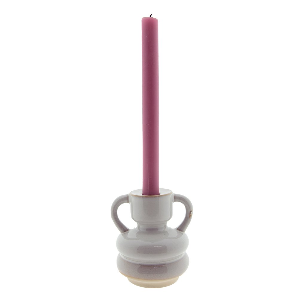 Kandelaar 9 cm Beige Porselein Kaarsenstandaard