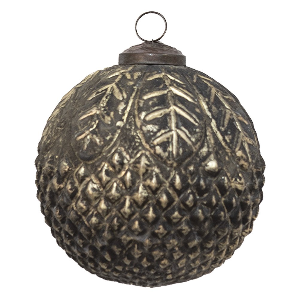 Kerstbal Ø 9 cm Bruin Glas Kerstdecoratie
