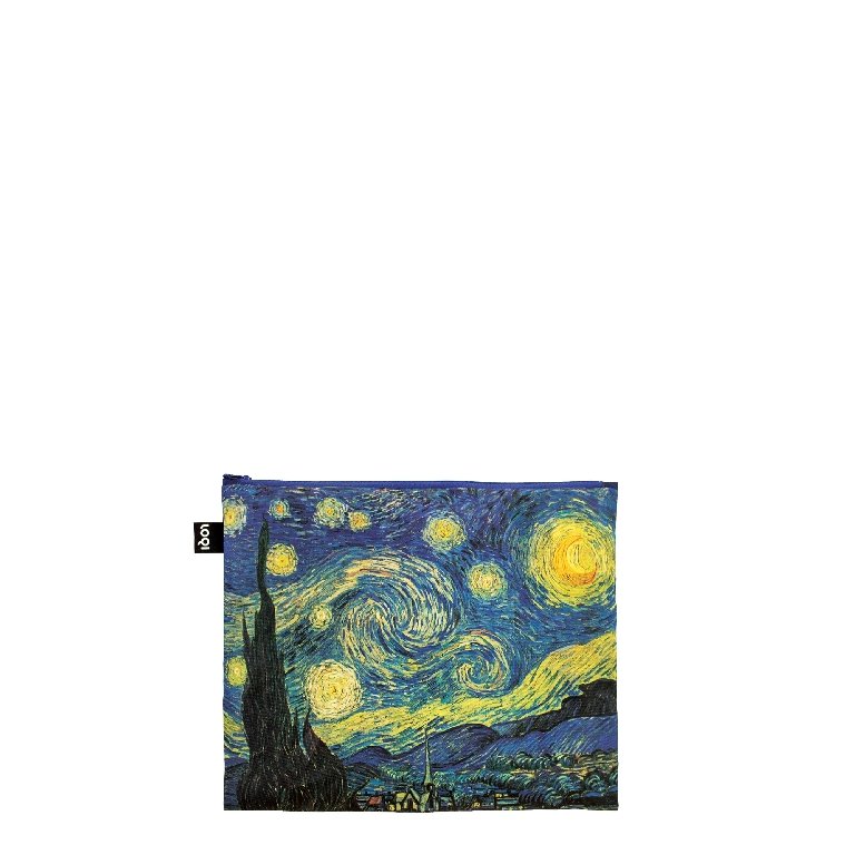 Loqi Zip Pockets - Irises, A Wheatfield With Cypresses, The Starry Night gerecycled
