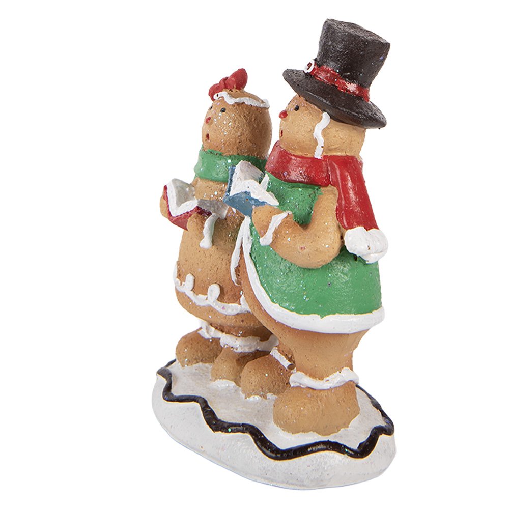 Kerstdecoratie Beeld Gingerbread man 10x6x13 cm Bruin Kunststof