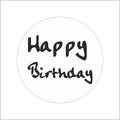 Wensetiket - Happy birthday - rol van 500 stuks
