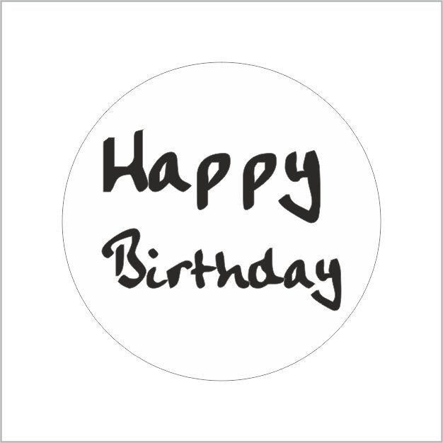 Wensetiket - Happy birthday - rol van 500 stuks