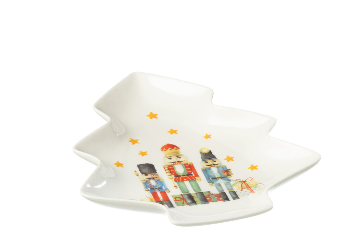 J-Line Bord Boom Notenkraker Giftbox Keramiek Wit