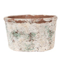 Bloempot 21x13x12 cm Beige Groen Terracotta