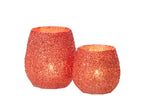 J-Line theelichthouder - glas - rood - L