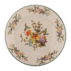 Onderbord Ø 30x3 cm Beige Metaal Bloemen