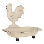Zeepbakje 16x12x14 cm Beige Metaal