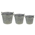 Planthouder Ø 32x25 cm Grijs Groen Metaal Bloempot