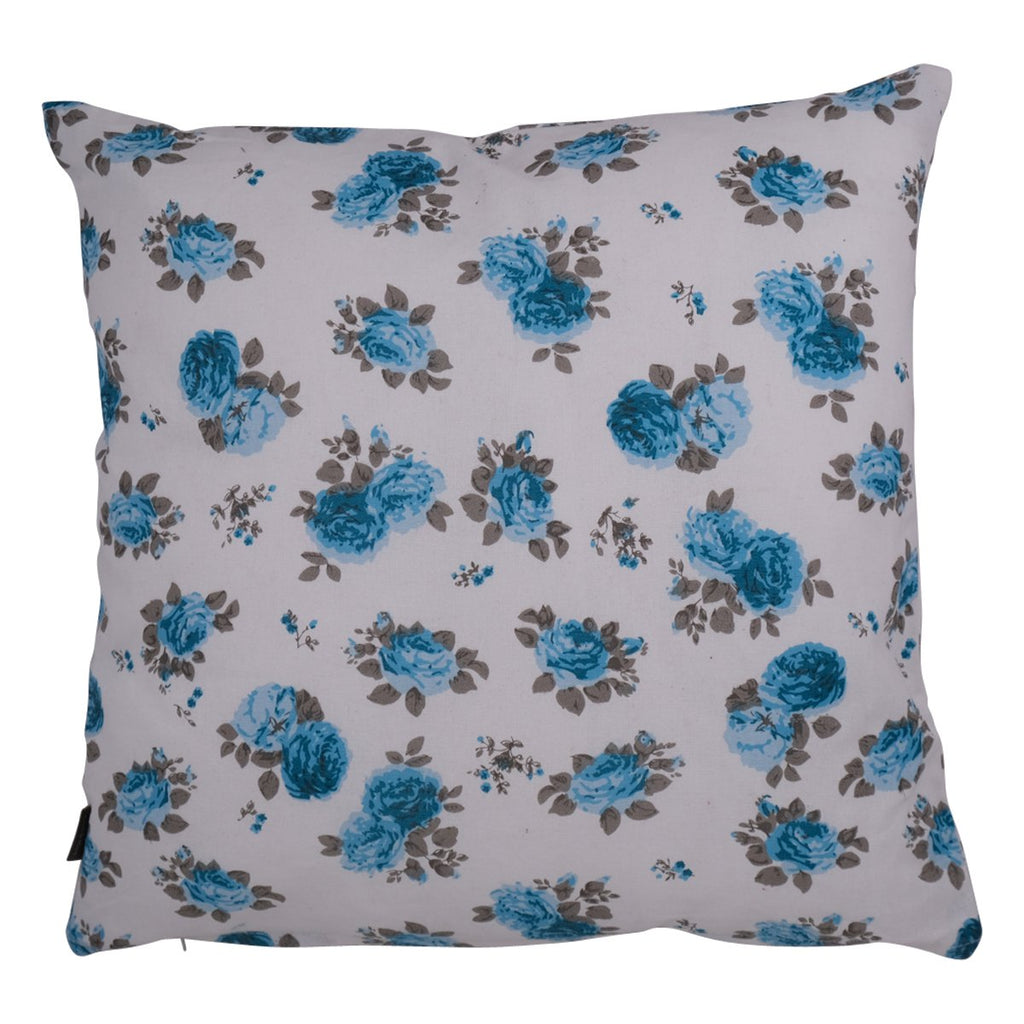 Kussen Twee Bloemen 45x45 Turkoois