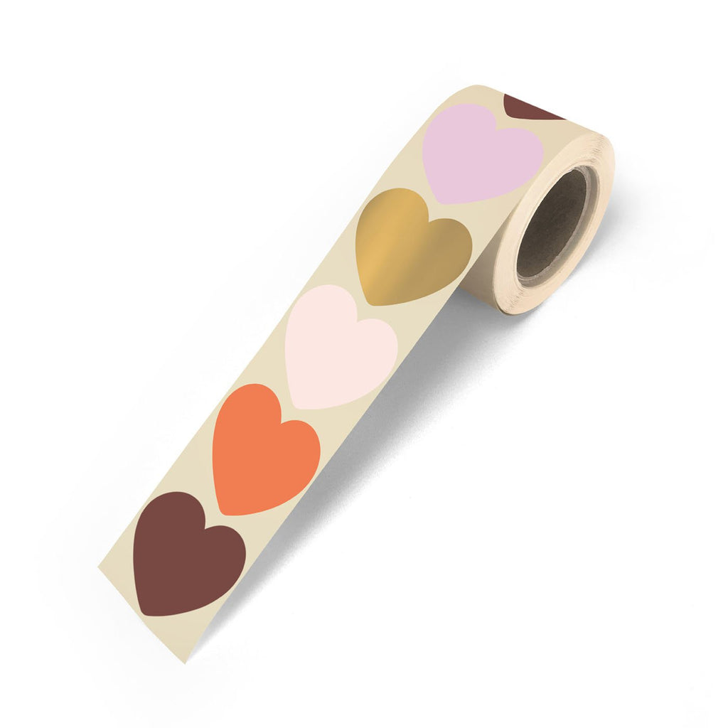 Spring '25 Hearts cadeaustickers op rol - 500 stuks