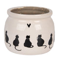 Bloempot Ø 12x10 cm Beige Keramiek Katten