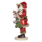 Beeld Kerstman 13x9x23 cm Groen Kunststof