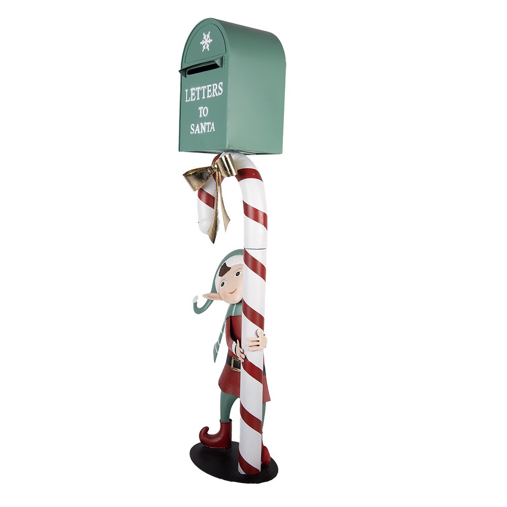 Kerstdecoratie Beeld Brievenbus 31x16x96 cm Groen Metaal