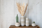 J-Line bloempot Kai - keramiek - beige/wit - large - Ø 20 cm