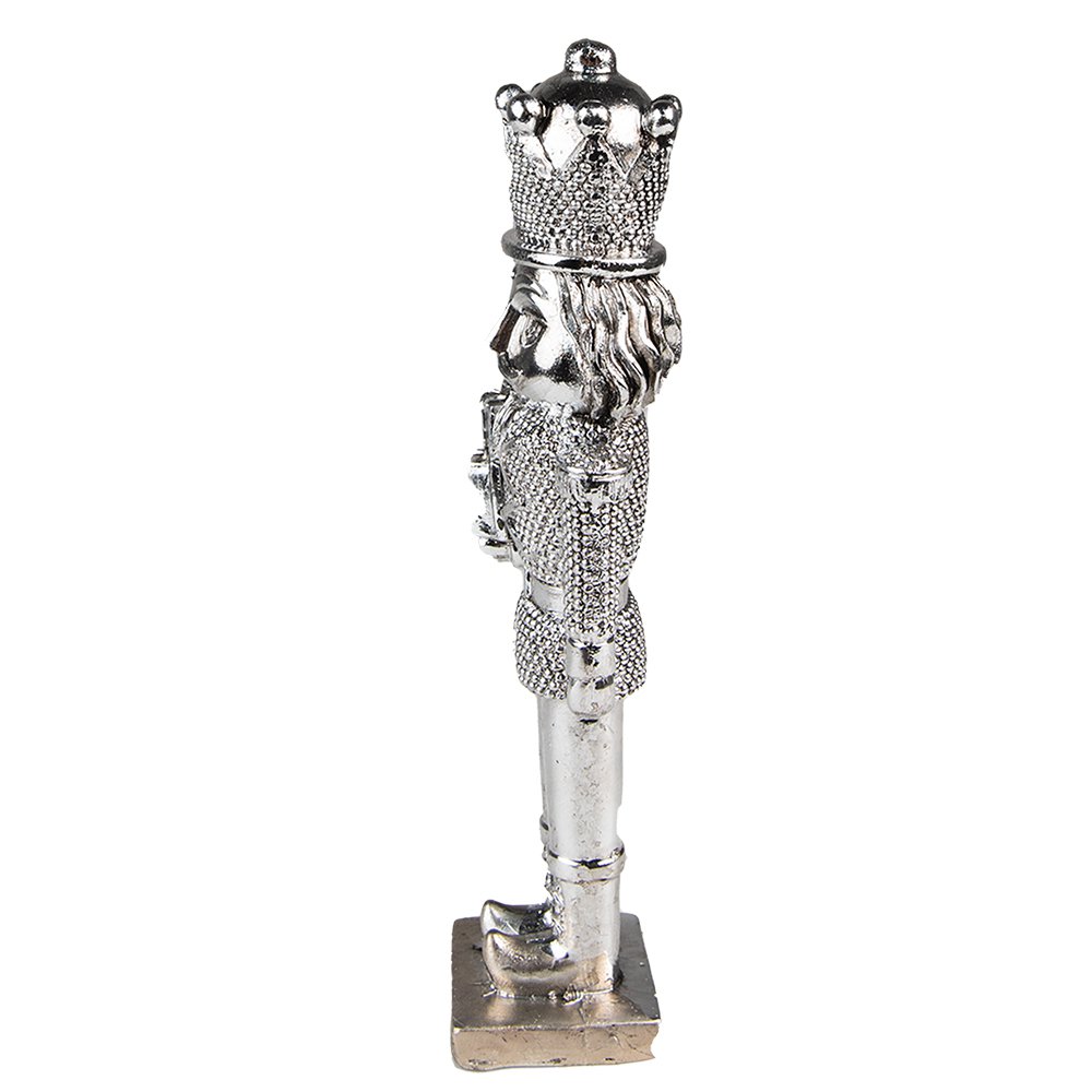 Kerstdecoratie Notenkraker 19 cm Zilverkleurig Polyresin