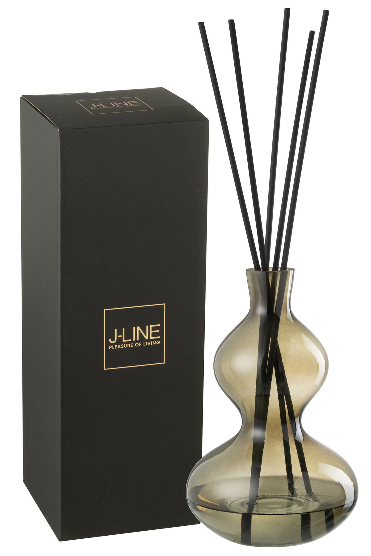 J-Line geurolie olive & frank Incense - glas - groen - large