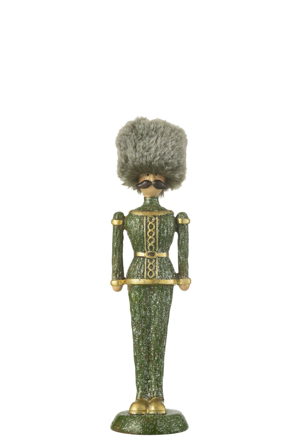 J-Line Notenkraker Bont Hoed Glitter Resin Groen Medium