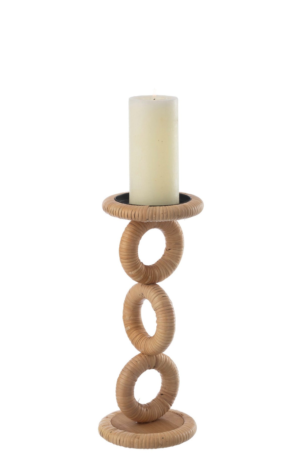 J-Line kaarshouder Ring - hout - naturel - S