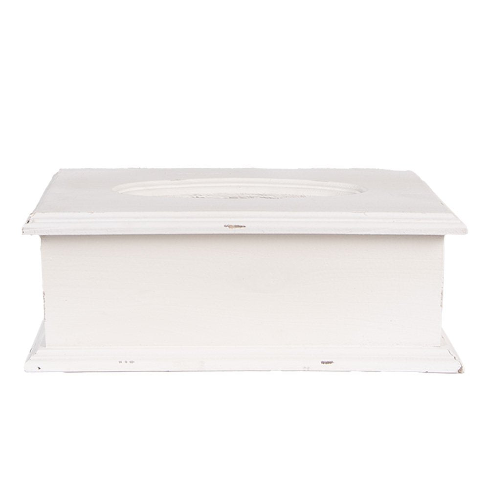 Tissue Box 28x16x10 cm Wit Hout