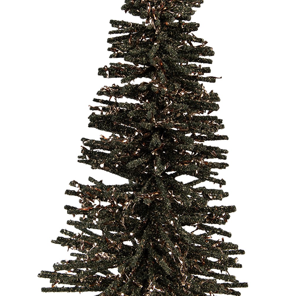 Kerstdecoratie Beeld Kerstboom Ø 14x25 cm Groen Hout